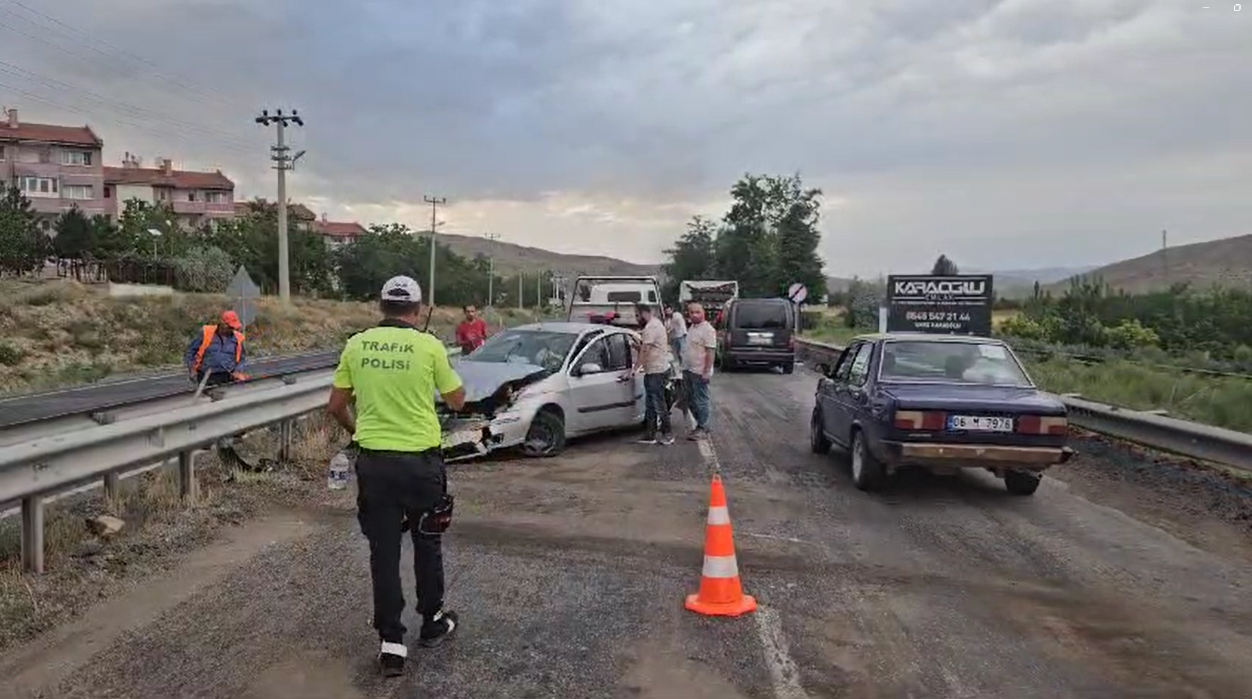 Çankırı girişinde bayram öncesinde trafik kazası meydana geldi. Meydana gelen