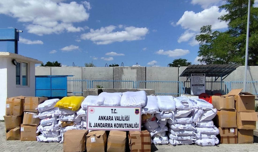 ANKARA (AA) – Ankara İl Jandarma Komutanlığı ekiplerince düzenlenen kaçakçılık