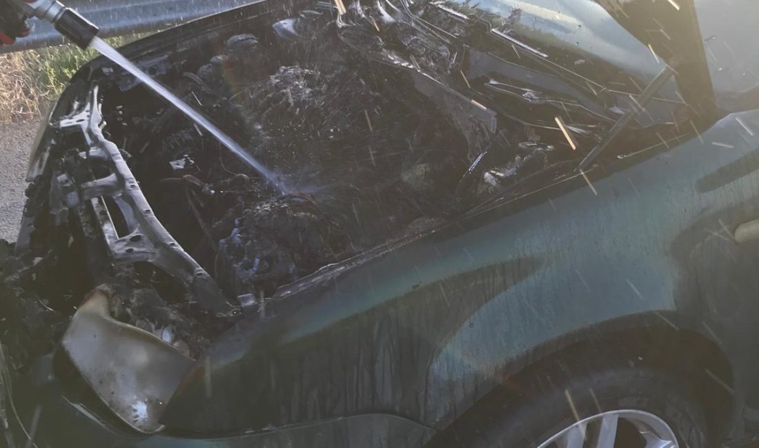 KONYA (AA) – Konya'nın Beyşehir ilçesinde otomobilde çıkan yangın, hasara