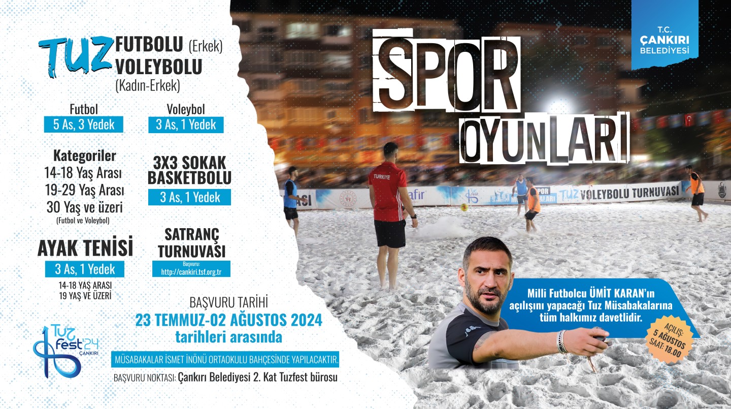 ÇANKIRI (AA) – Çankırı’da tuz saha üzerinde oynanacak müsabakaların başlama