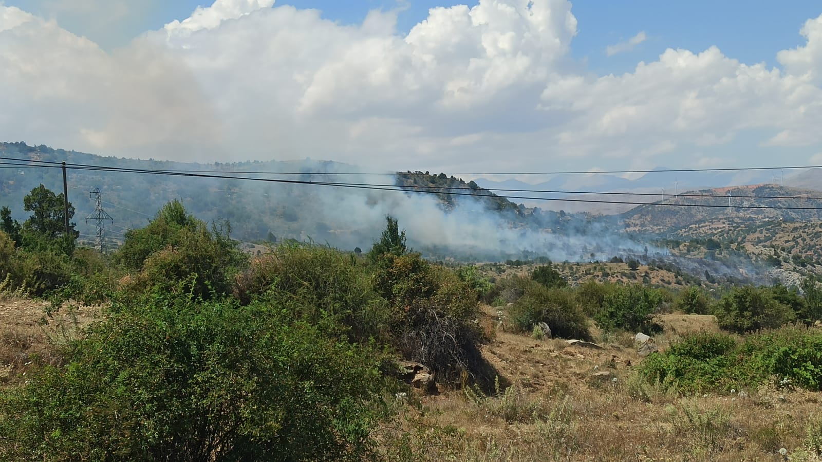 KAYSERİ (AA) – Kayseri'nin Yahyalı ilçesinde, ormanlık alanda çıkan yangınına