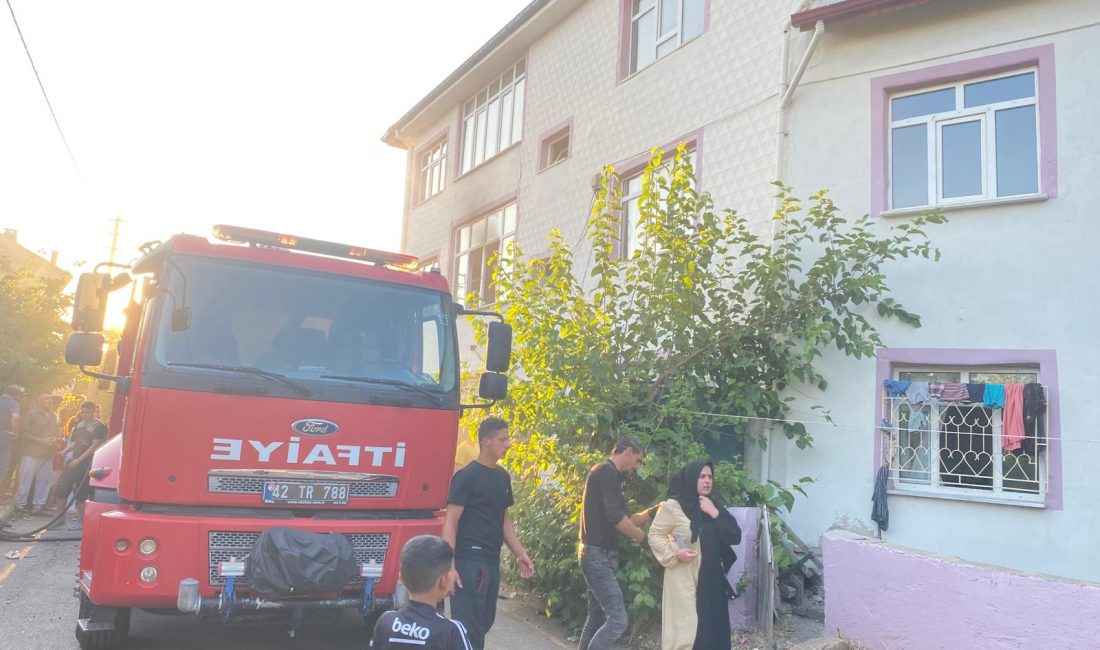 KONYA (AA) – Konya'nın Seydişehir ilçesindeki üç katlı bir evde