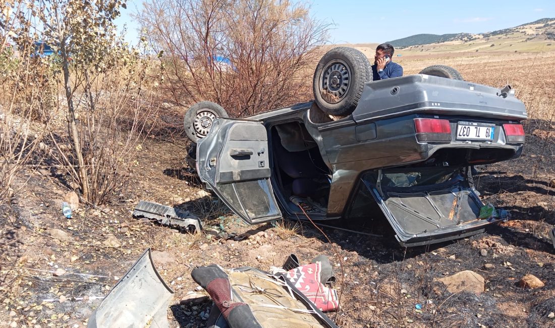 YOZGAT (AA) – Yozgat'ın Aydıncık ilçesinde otomobilin devrilmesi sonucu 2