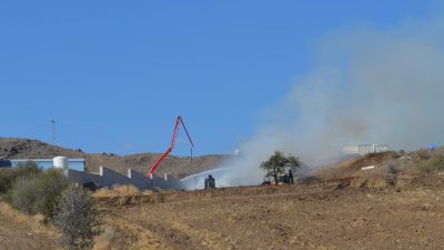 ÇANKIRI (AA) – Çankırı’nın Şabanözü ilçesinde büyükbaş hayvan çiftliğindeki saman