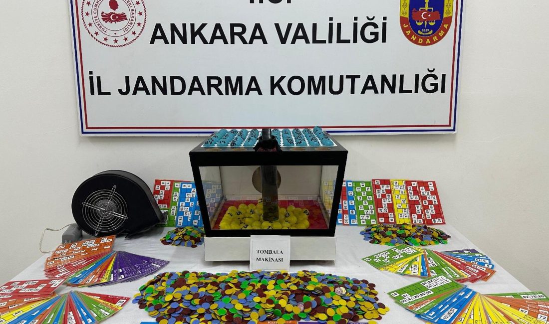 ANKARA (AA) – Ankara'da, jandarma ekiplerince kumarhane olarak kullanıldığı değerlendirilen