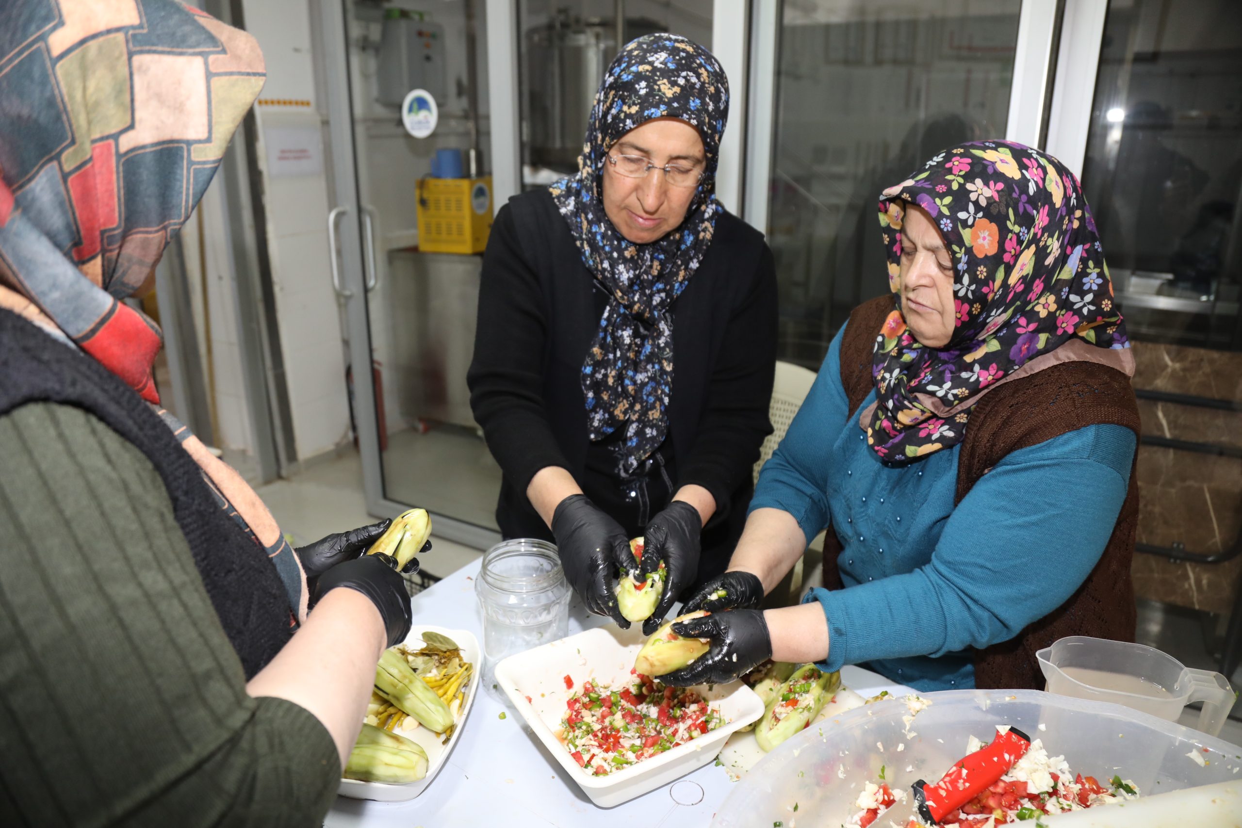 ANKARA (AA) – Ankara'nın Çubuk ilçesinde salatalık turşusunun kurulum döneminin