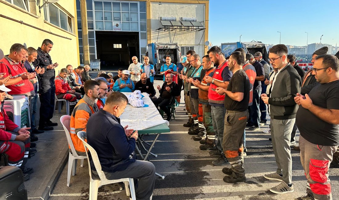 KAYSERİ (AA) – Hizmet-İş Sendikası üyesi işçiler Gazze'ye saldırıların başladığı
