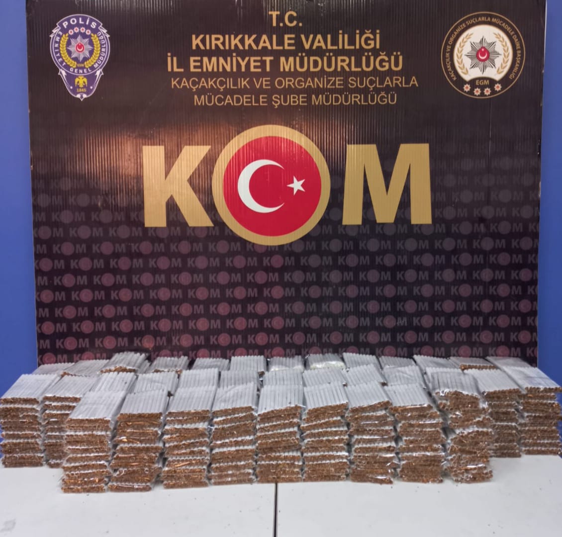 KIRIKKALE (AA) – Kırıkkale'de polis ekiplerince 7 bin dolu makaron
