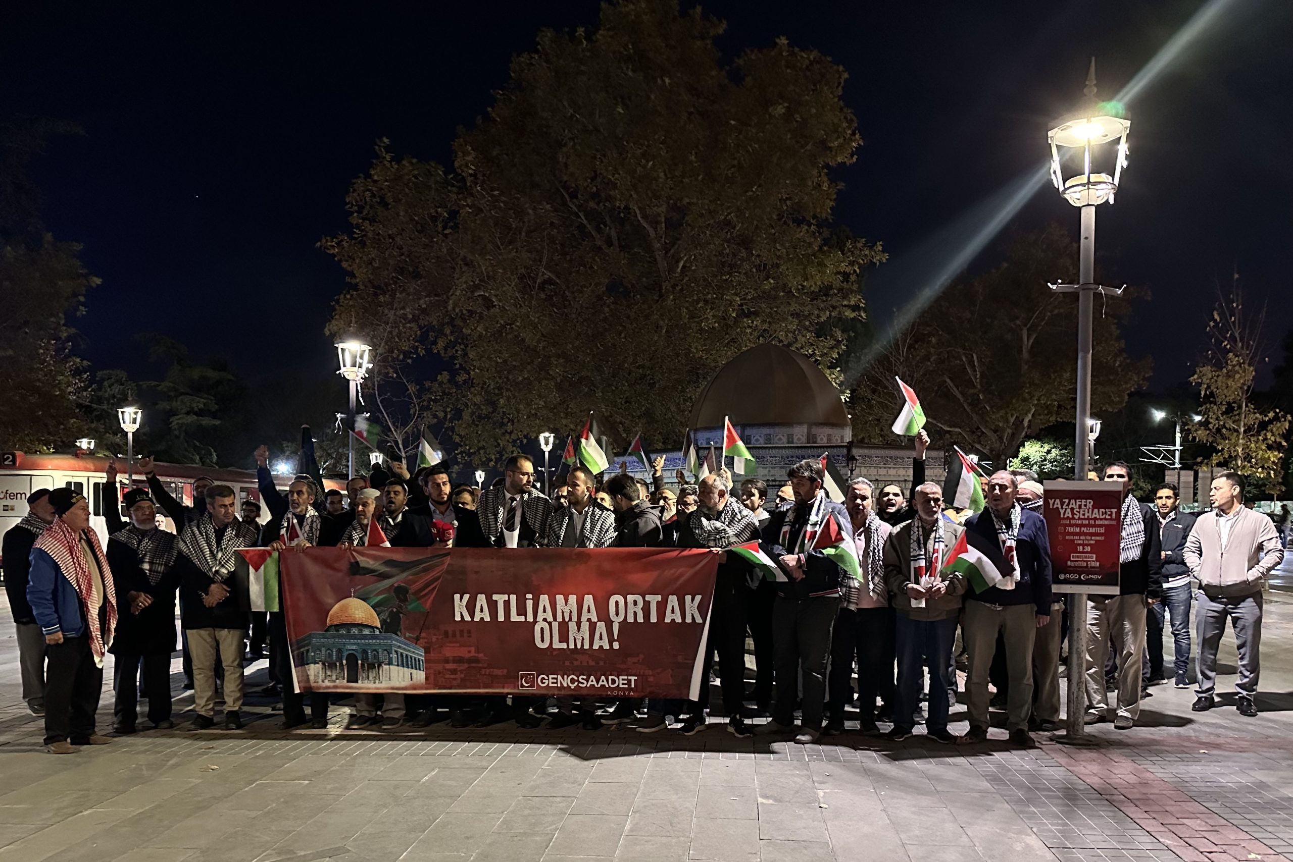KONYA (AA) – Saadet Partisi Konya İl Gençlik Kollarınca, İsrail'in