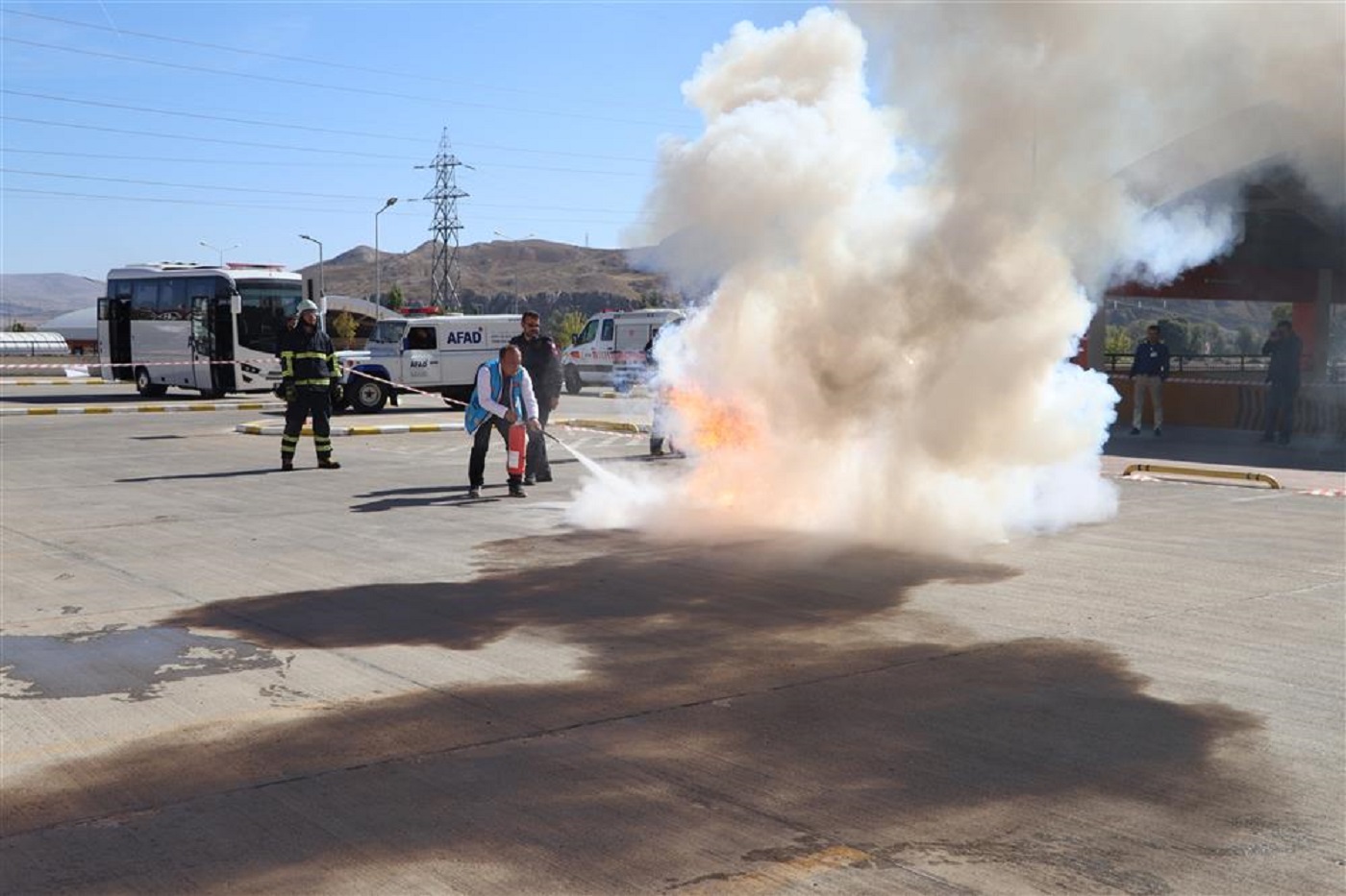 SİVAS (AA) – Sivas Numune Hastanesinde deprem, yangın ve Kimyasal,