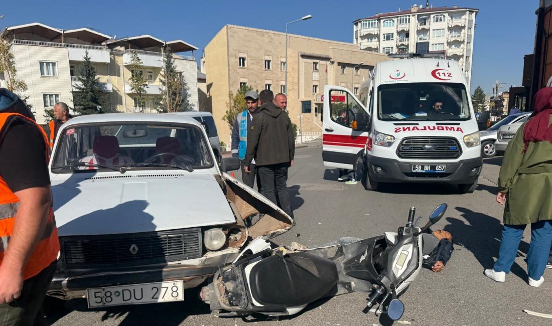 SİVAS (AA) – Sivas'ta otomobilin çarptığı elektrikli motosiklet sürücüsü yaralandı.