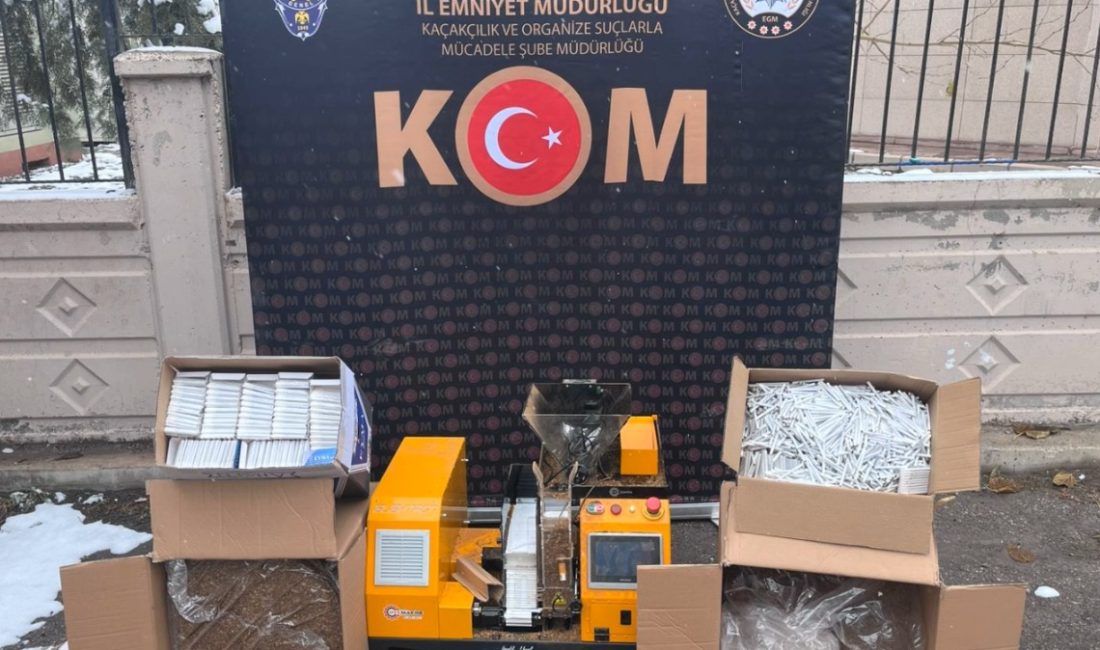 AKSARAY (AA) – Aksaray'da bir iş yerinde 15 bin makaron