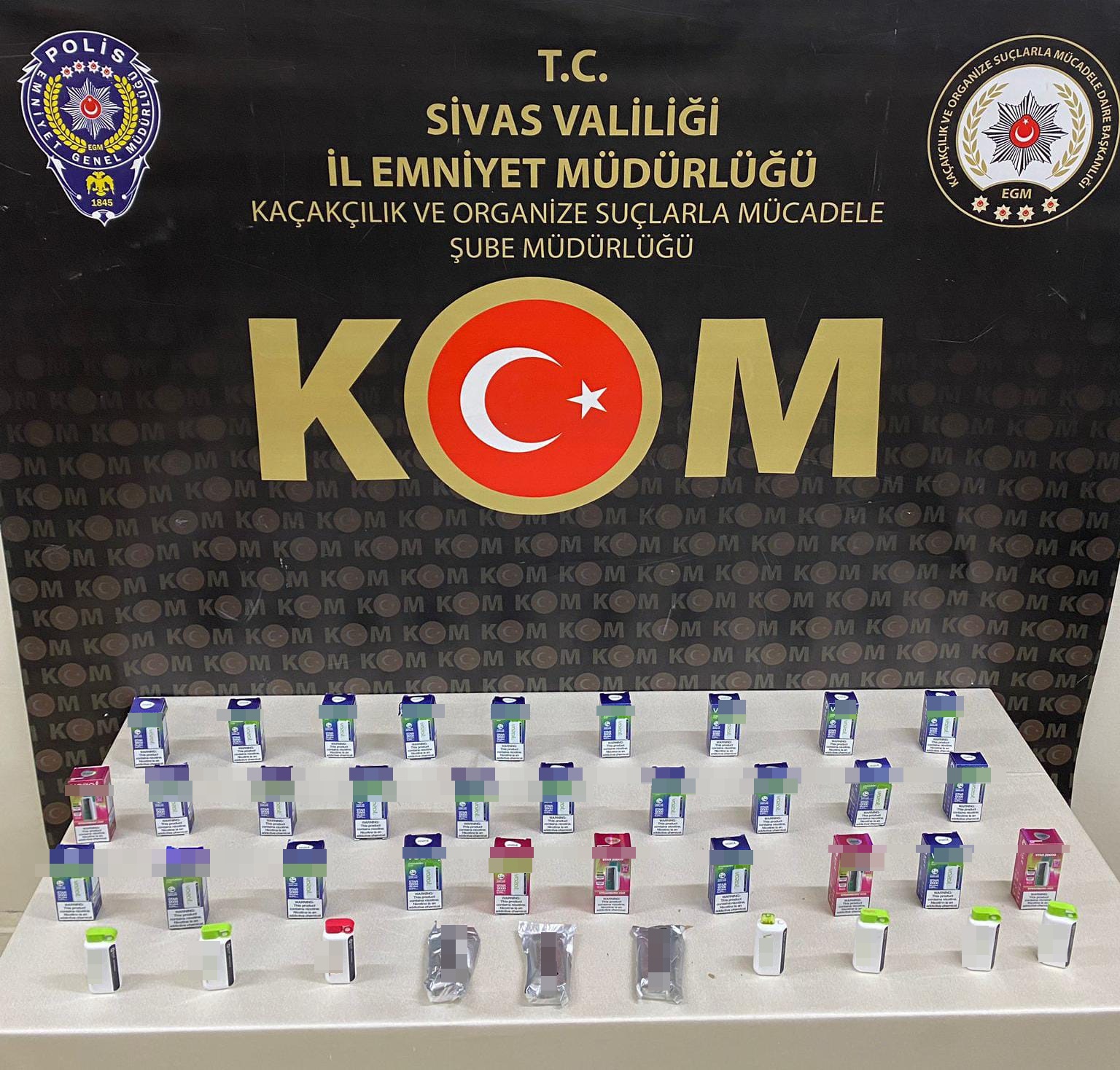 SİVAS (AA) – Sivas'ta polis ekiplerince düzenlenen operasyonlarda 24 bin