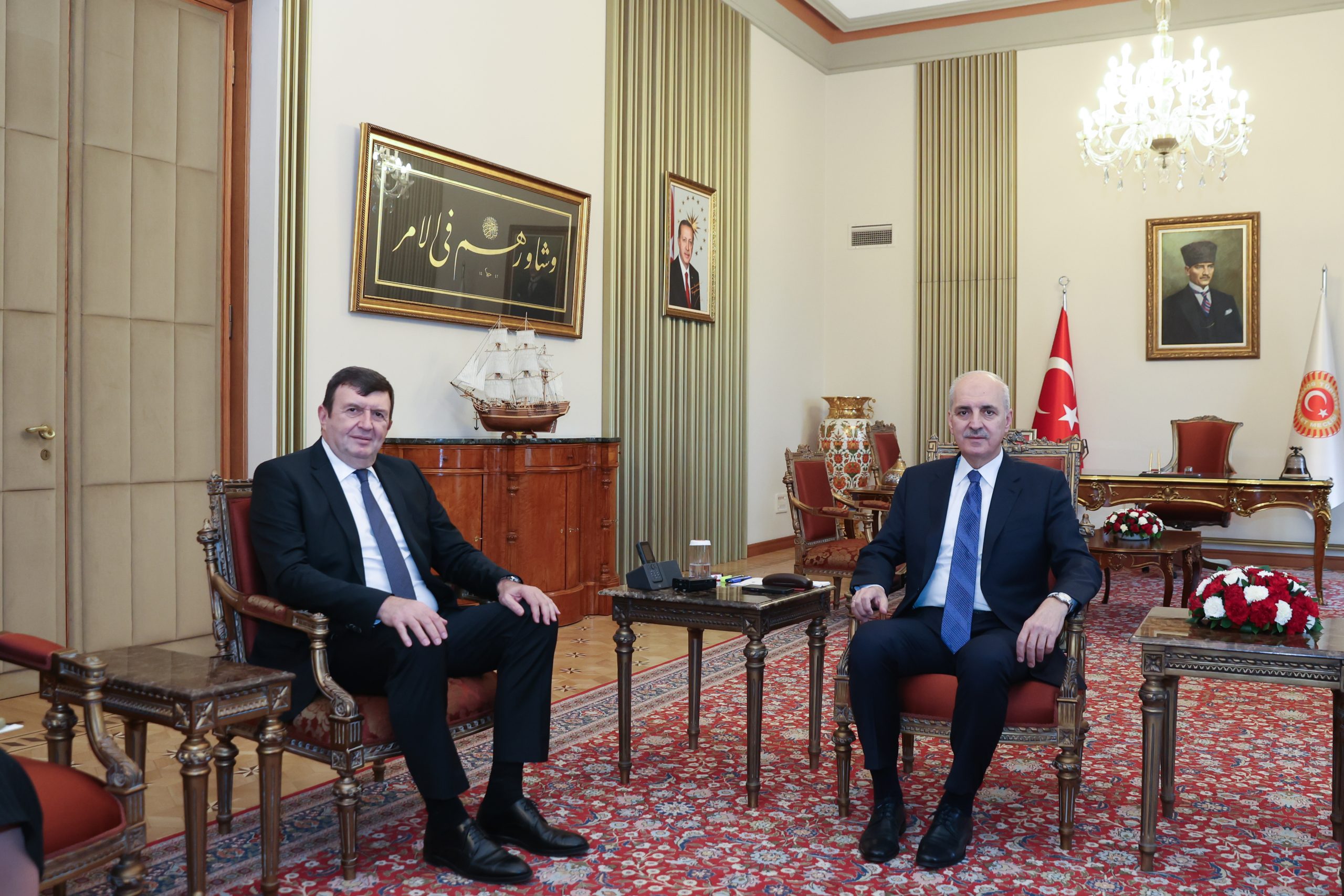 TBMM (AA) – TBMM Başkanı Numan Kurtulmuş, Sırbistan'ın Ankara Büyükelçisi