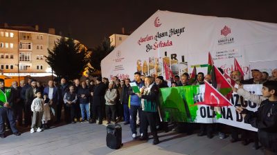 Çankırı'da Gazze'de süren katliamlar ve Mescid-i Aksa'nın Ramazan ayında kapatılmasına