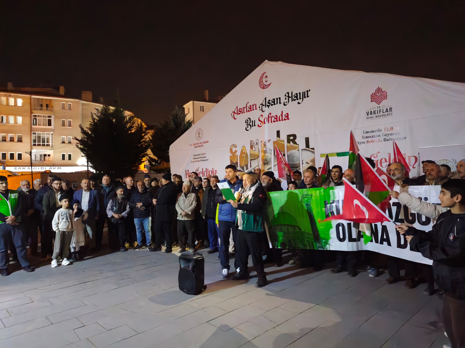 Çankırı'da Gazze'de süren katliamlar ve Mescid-i Aksa'nın Ramazan ayında kapatılmasına