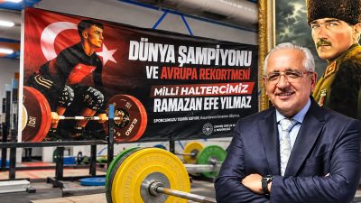 Çankırı’da yaklaşık 12 yıldır halter antrenörlüğü yapan beden eğitimi öğretmeni