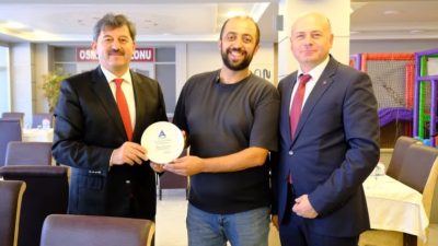 Çankırı’da Atatürk Ortaokulu özel eğitim sınıfı öğrencileri, hayırsever işletmeci Servet