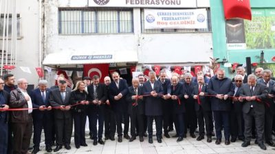 Çerkeş Dernekler Federasyonu’nun Ankara’daki yeni genel merkezi, düzenlenen törenle açıldı.